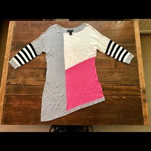 White House Black Market Color-Block Sweater Med